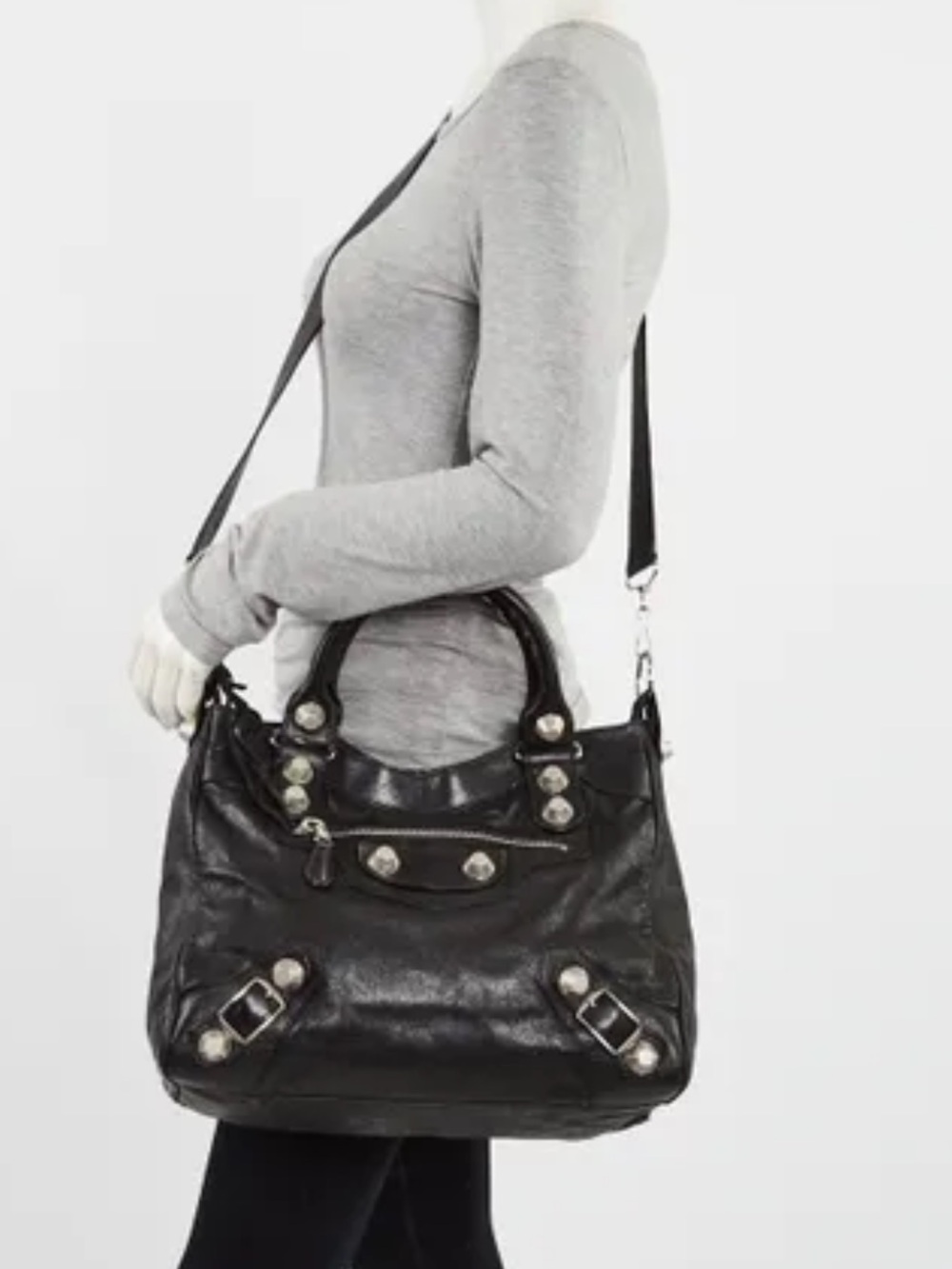Balenciaga GRGH Giant Rose Gold Hardware Velo Bag Atlantique - Picture 12 of 12